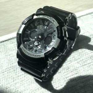 G Shock Protection Shock Absorbing Black Resin Watch